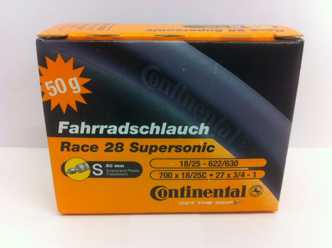 Continental Race 28 Supersonic Presta 60mm Schlauch 1 Continental Race 28 Supersonic Presta 60mm Schlauch