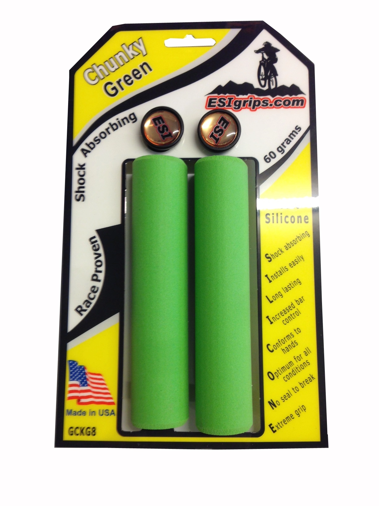 ESI Grips Chunky Green Lenkergriffe 1 ESI Grips Chunky Green Lenkergriffe