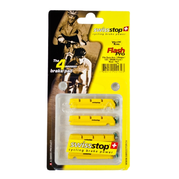 Swissstop Flash Pro Yellow King Shimano/Sram Bremsgummis 2 Swissstop Flash Pro Yellow King Shimano/Sram Bremsgummis – Bild 2